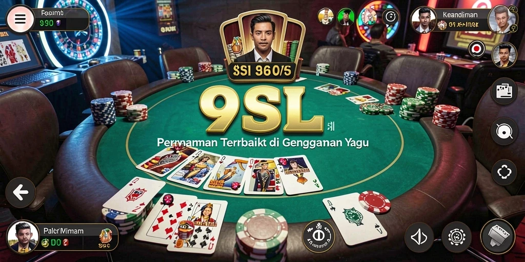 Tampilan gameplay seru dari permainan Poker di 9SL.