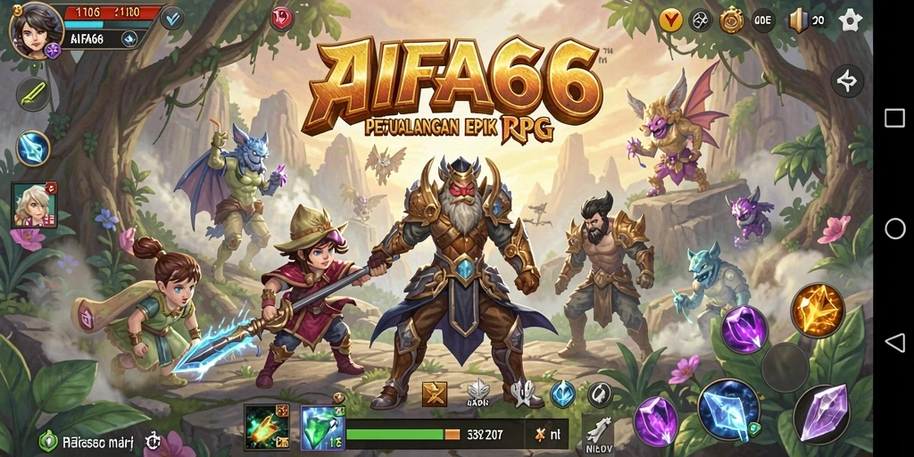 Tampilan menarik dari gameplay RPG AIFA66 yang penuh aksi.