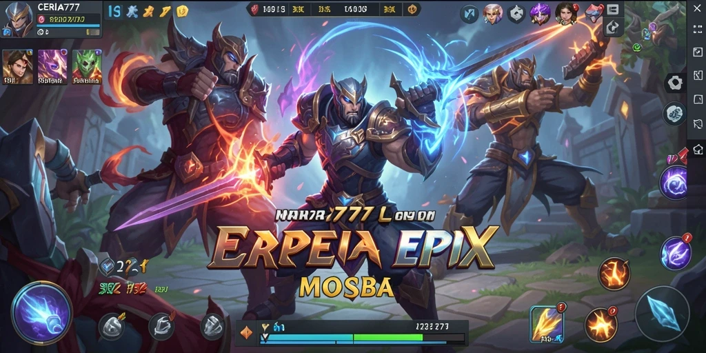 Gameplay intens CERIA777 yang melibatkan karakter dalam pertempuran strategis.