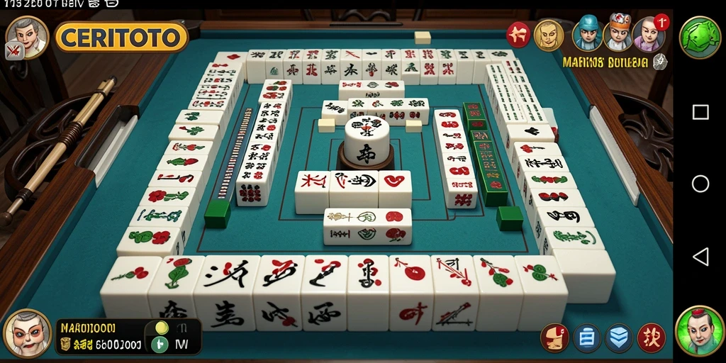 Tampilan gameplay CERITOTO yang menantang dan mengasyikkan dalam permainan Mahjong.