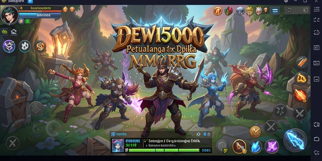 Tampilan gameplay DEWI5000 yang menarik dan dinamis di dunia MMORPG.
