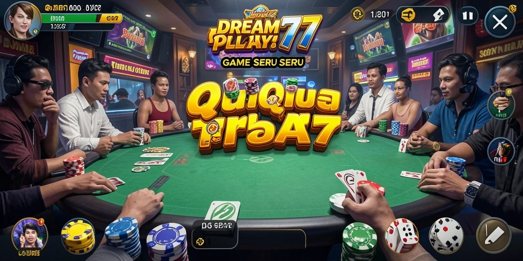 Tampilan gameplay seru QiuQiu di DREAMPLAY77.