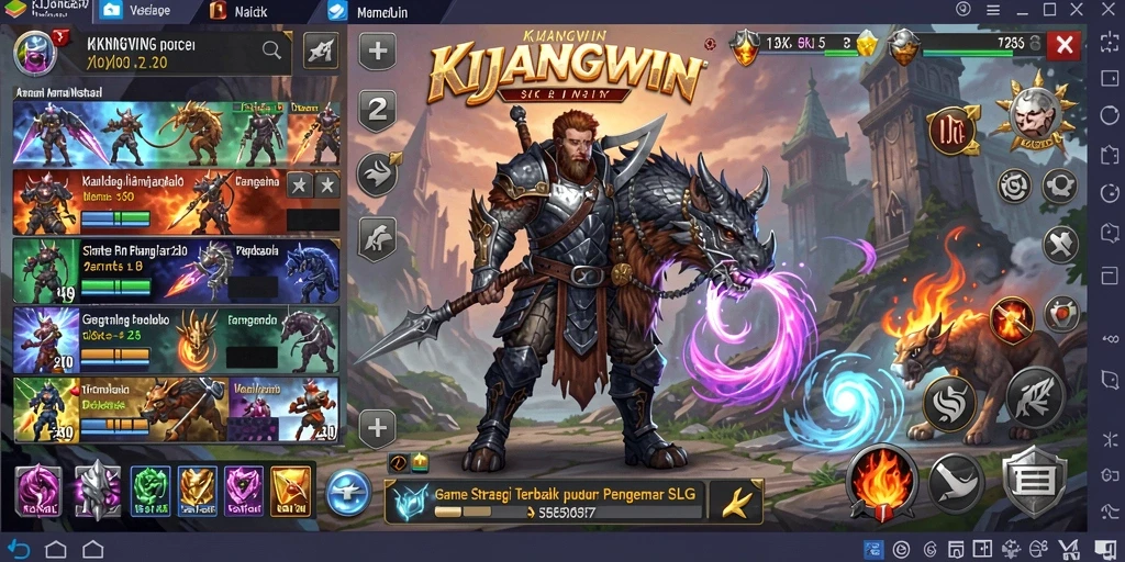 Tampilan gameplay SLG yang menarik dan penuh aksi.