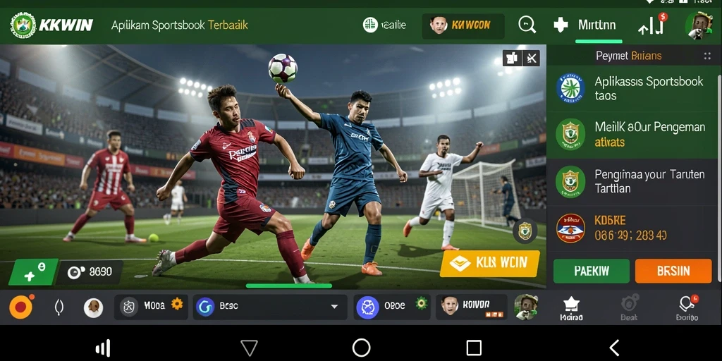 Tampilan antarmuka KKWIN yang menarik untuk taruhan olahraga.