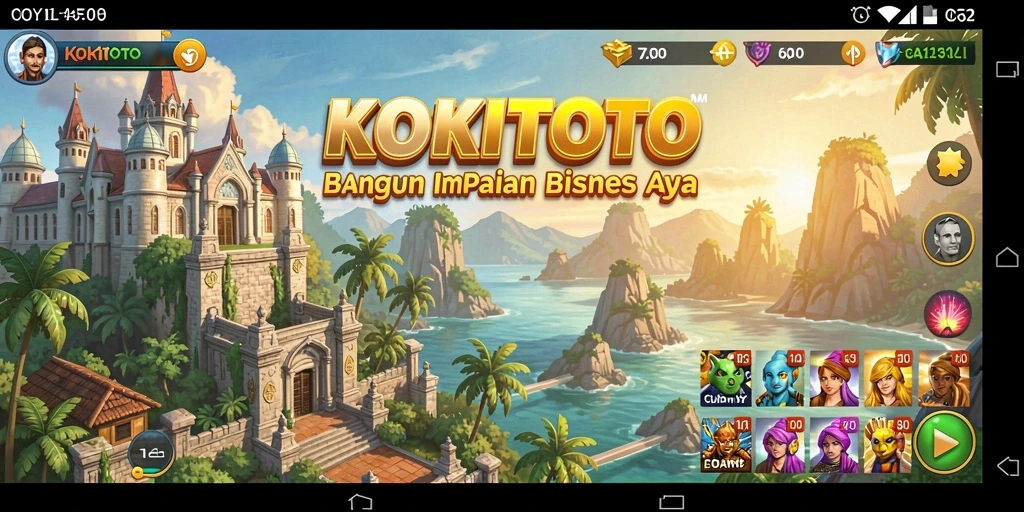 Tampilan gameplay KOKITOTO yang mendebarkan dan strategis.