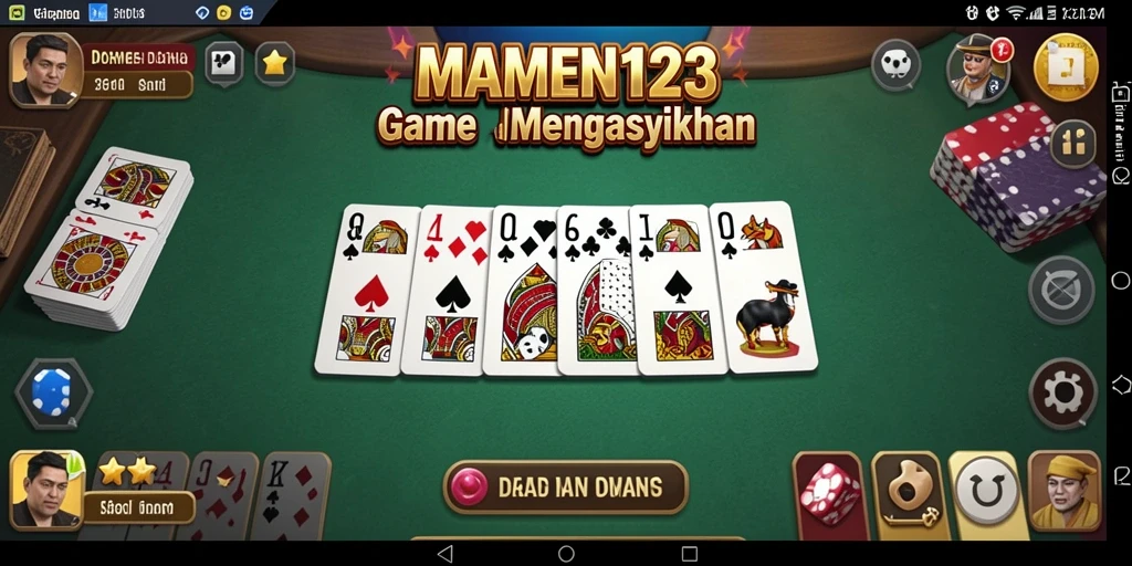 Tampilan gameplay seru MAMEN123 saat bermain Domino.