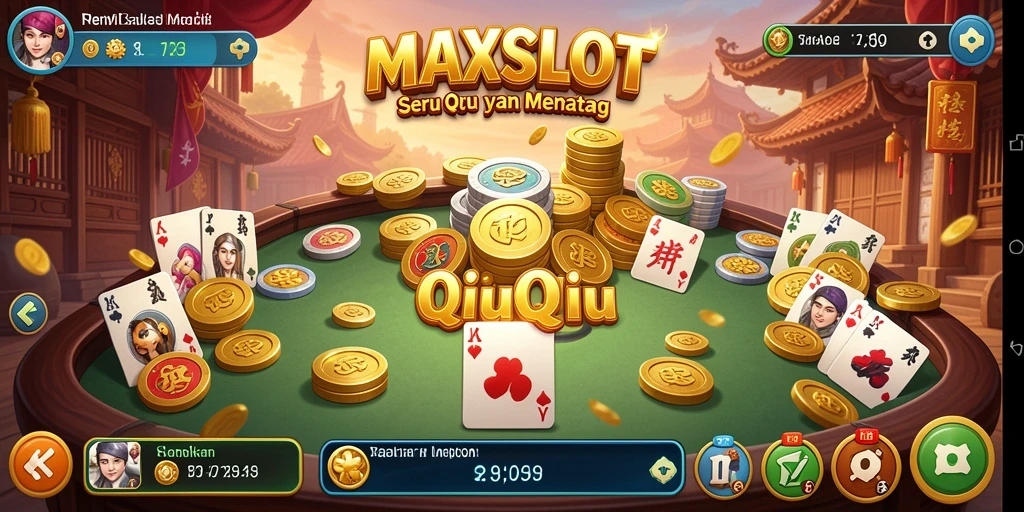 Tampilan gameplay QiuQiu yang penuh strategi di MAXSLOT.