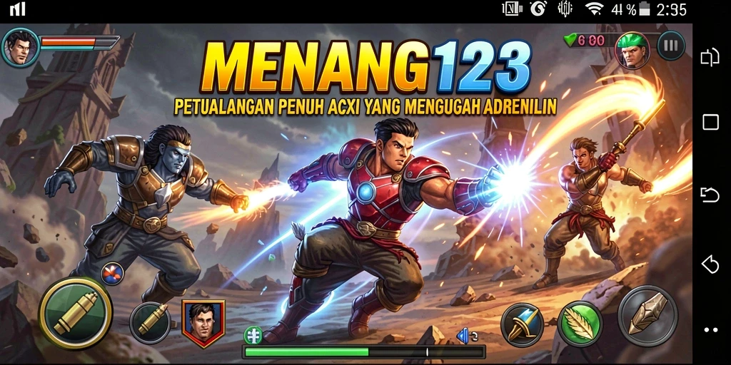 Screenshot MENANG123 menampilkan aksi mendebarkan dalam pertempuran tanpa henti.