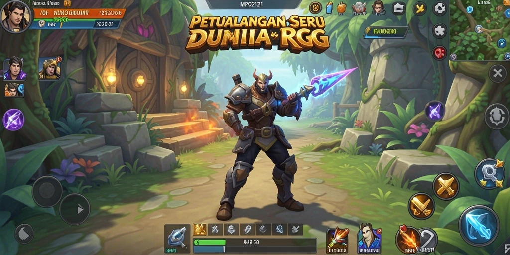 Screenshot gameplay MPO2121 yang menunjukkan aksi seru RPG.
