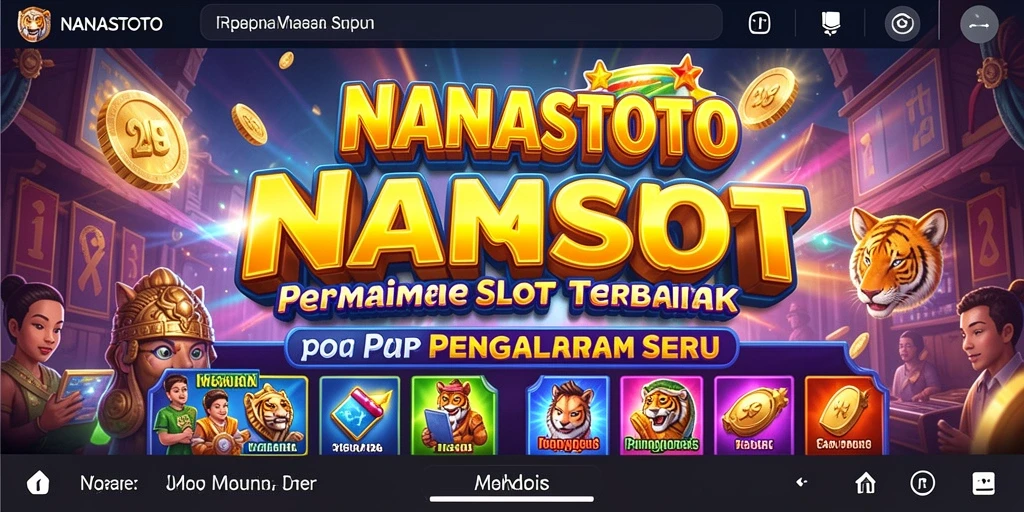 Screenshot gameplay NANASTOTO menampilkan momen seru saat memutar mesin slot.