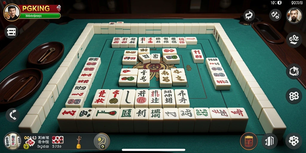 Tampilan screenshot PGKING menampilkan gameplay Mahjong yang seru.