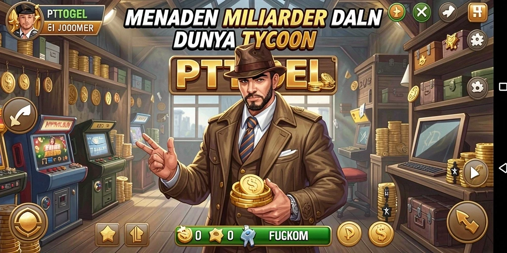 Screenshot gameplay PTTOGEL menampilkan keseruan dalam membangun bisnis.