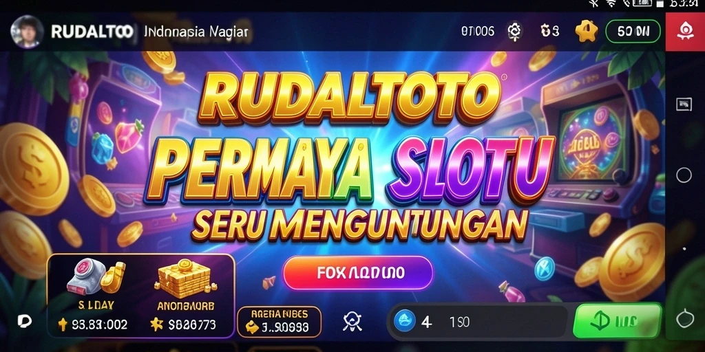 Tampilan gameplay seru dalam RUDALTOTO yang penuh warna.