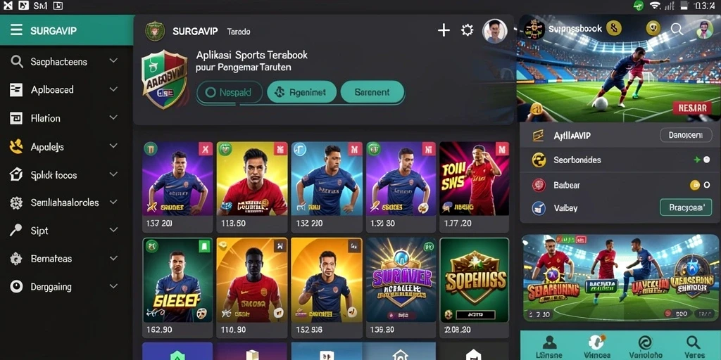 Tampilan gameplay menarik dalam aplikasi Sportsbook SURGAVIP.
