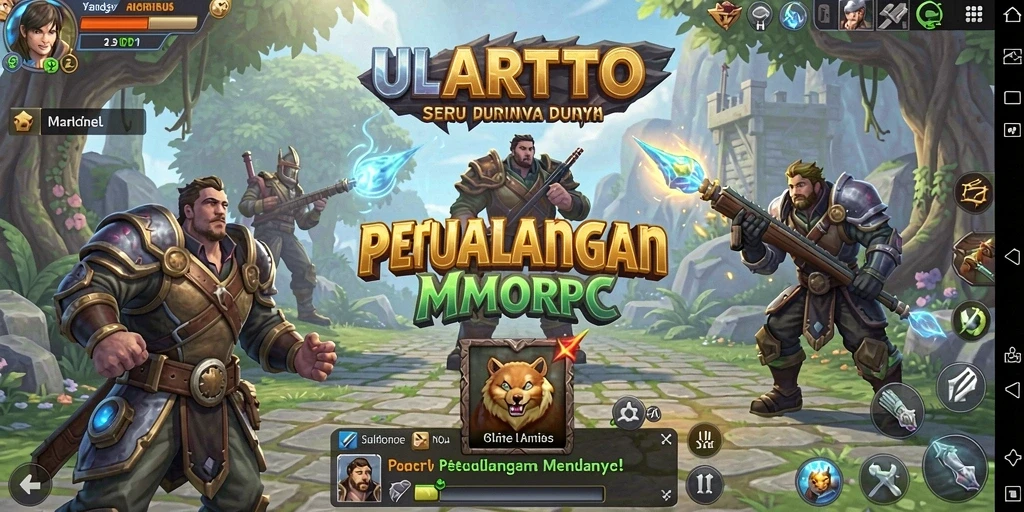 Tampilan gameplay ULARTOTO yang seru dan mendebarkan.