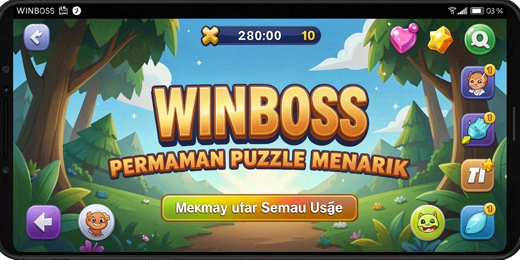 Tampilkan gameplay menantang dari WINBOSS dalam aksi.