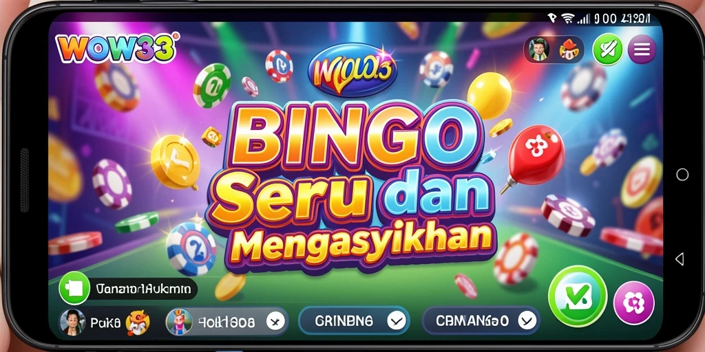 Tampilan utama gameplay Bingo di WOW33 yang seru dan interaktif.